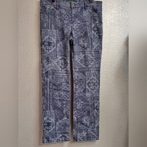 LRL Lauren Jeans Co. Printed Tribal Modern Jean  Size 10